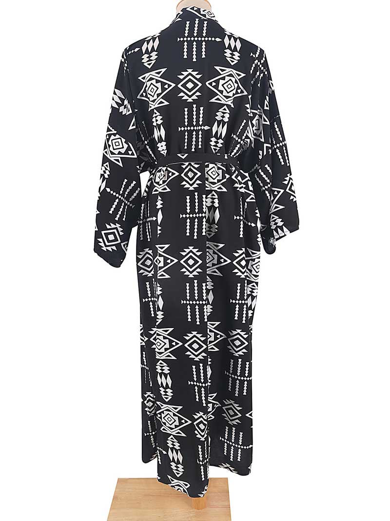 Printed Different Colors Rayon Long Length Gown Kimono Duster Robe