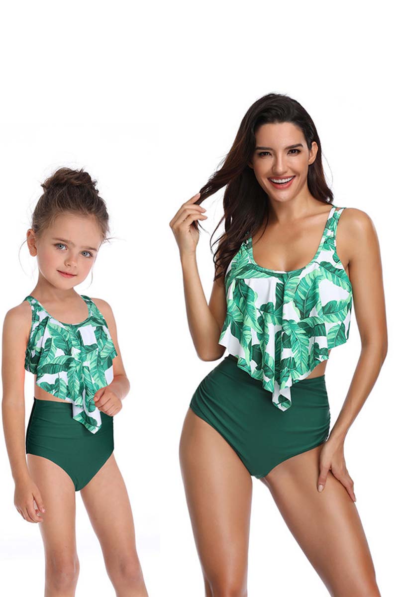 Print Parent-child Two Pieces Swimsuit