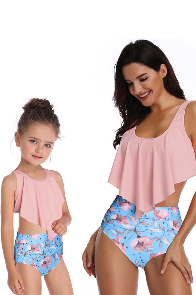 Print Parent-child Two Pieces Swimsuit