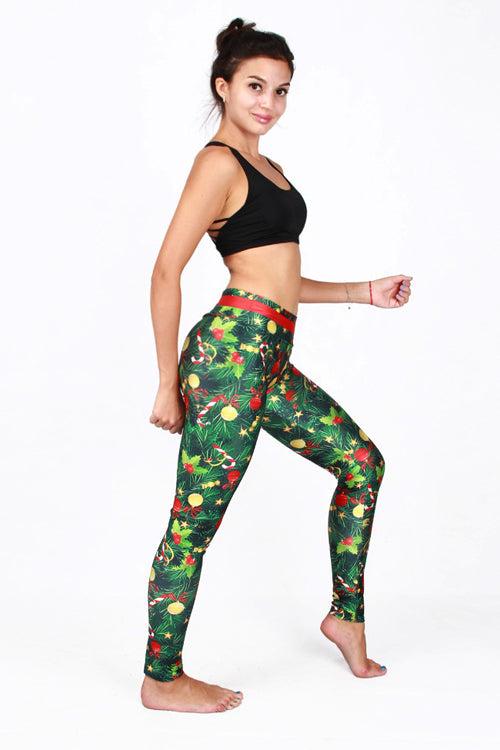 Christmas Tree Print Home Pants