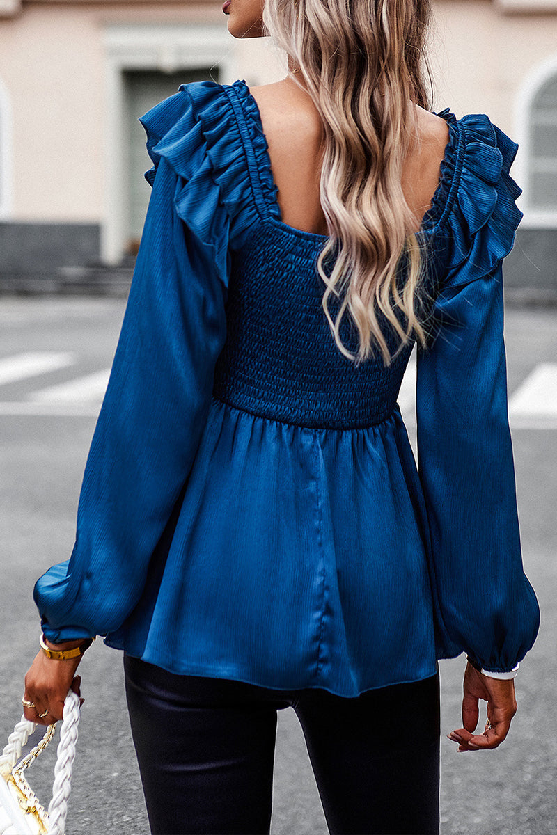 Puff Sleeves Blouse With Fungus