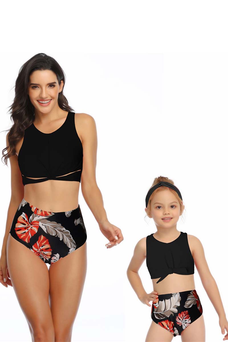 Floral Print Parent-child Two Pieces Swimsuit