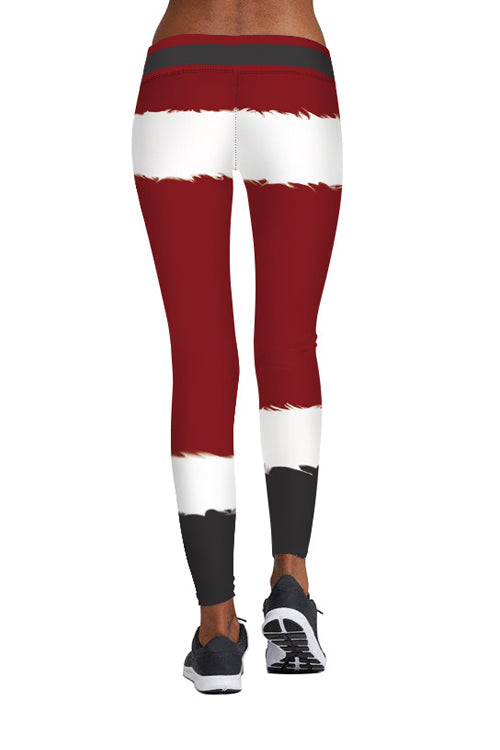 Christmas Santa Print Sports Pants