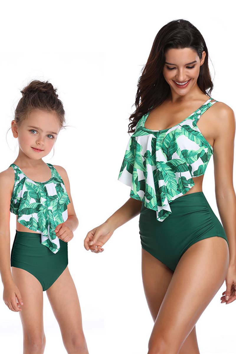 Print Parent-child Two Pieces Swimsuit