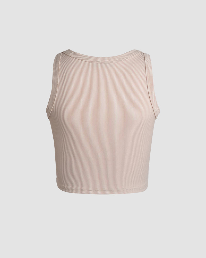 Essence Ribbed Cropped Tank Top