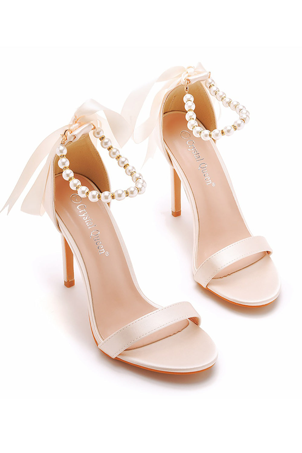 Women's Fashionable Faux Pearl Stiletto Sandals