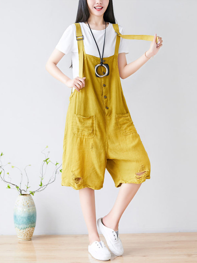 True Feelings of Colors Cotton Romper Overall Dungarees - Fashionpara