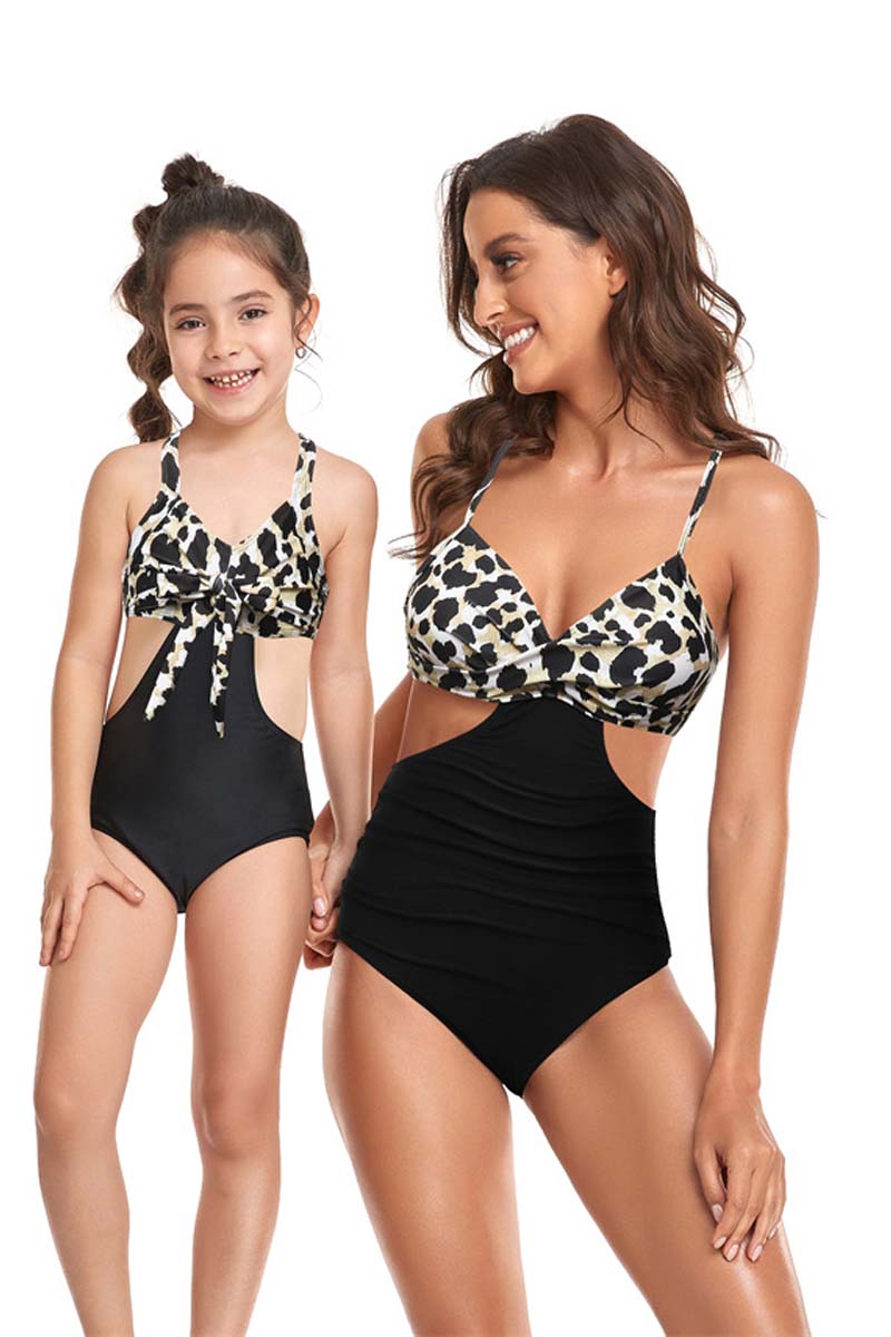 Print Parent-child One Pieces Swimsuit