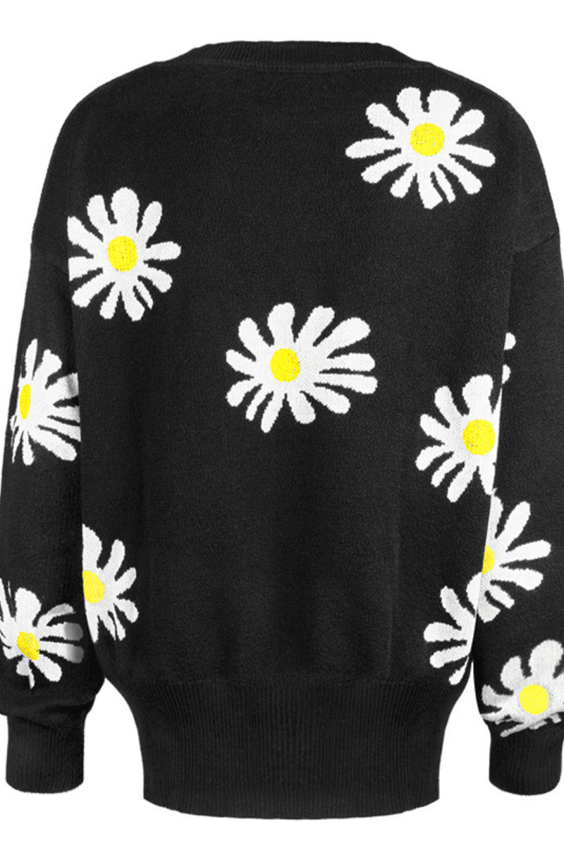 Lovely Daisy Embroidery Cardigan