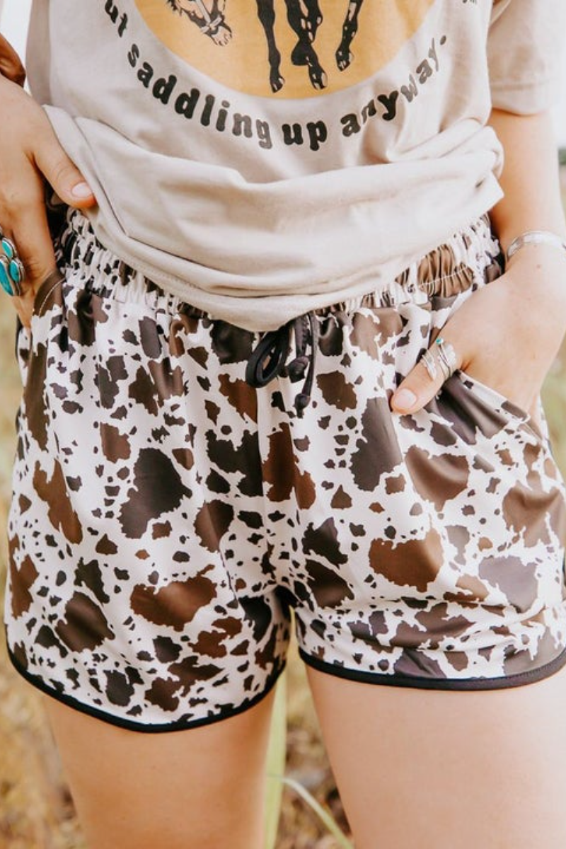 Cow Print Shorts