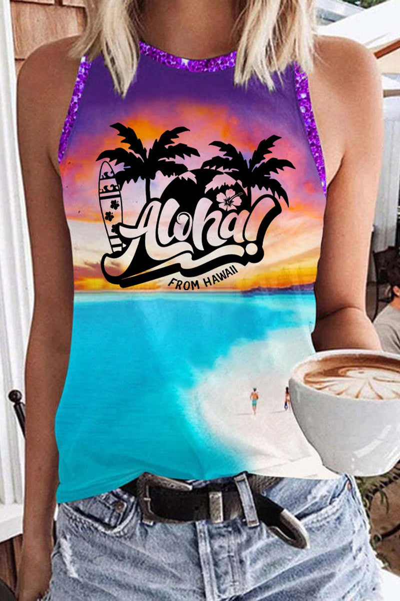 Coconut Aloha Casual Tank Top