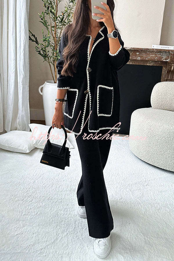 Easy To Style Edge Decorated Pocket Loose Fashion Jacket