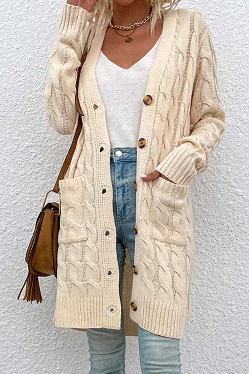 Long Knitted Sweaters Cardigan