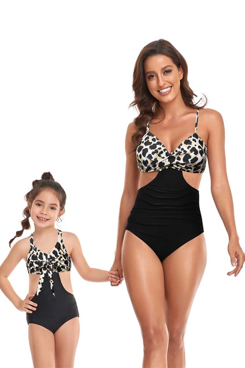 Print Parent-child One Pieces Swimsuit