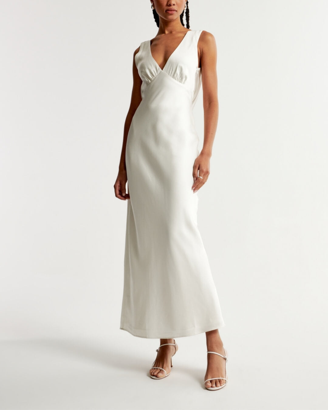 Plunge Cowl Back Maxi Dress - Fashionpara