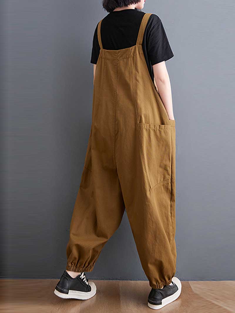 Cotton Nine-Point Pants Overall Dungaree - Fashionpara