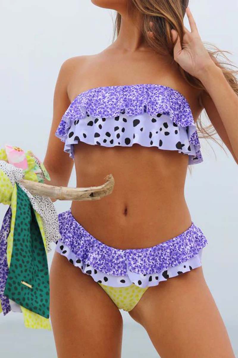 Floral Ruffles Two Piece Swimsuit