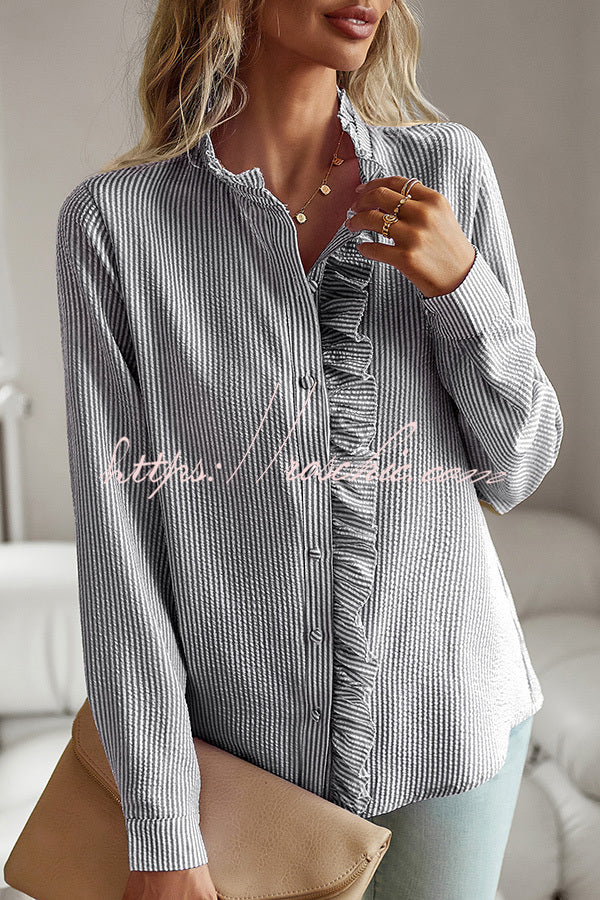 Temperament Commuter Buttoned Long Sleeve Shirt