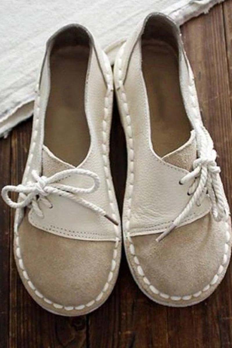 Casual All Season Shoes Vintage Round Toe Flats