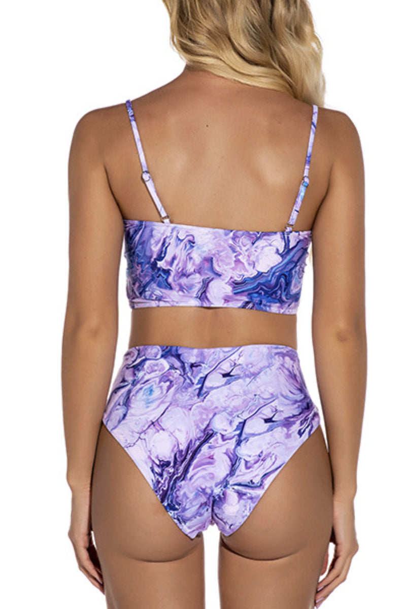 Tie Dye Print Two Piece Swimsuit