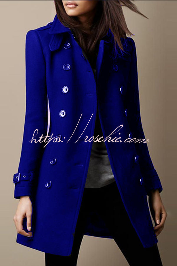 Casual Lapel Long Sleeve Button Coat