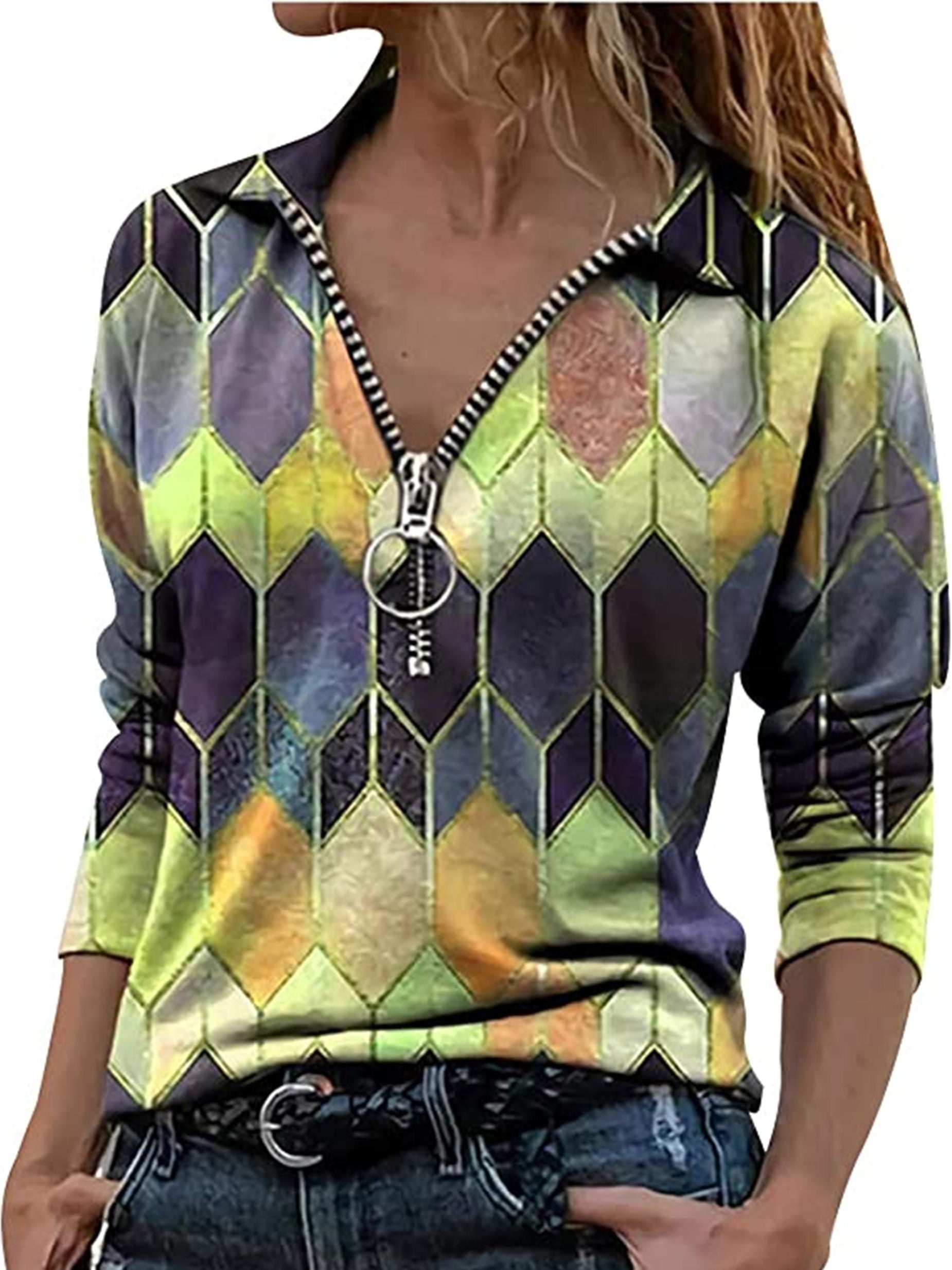 Women's Business Casual Zipper Tops