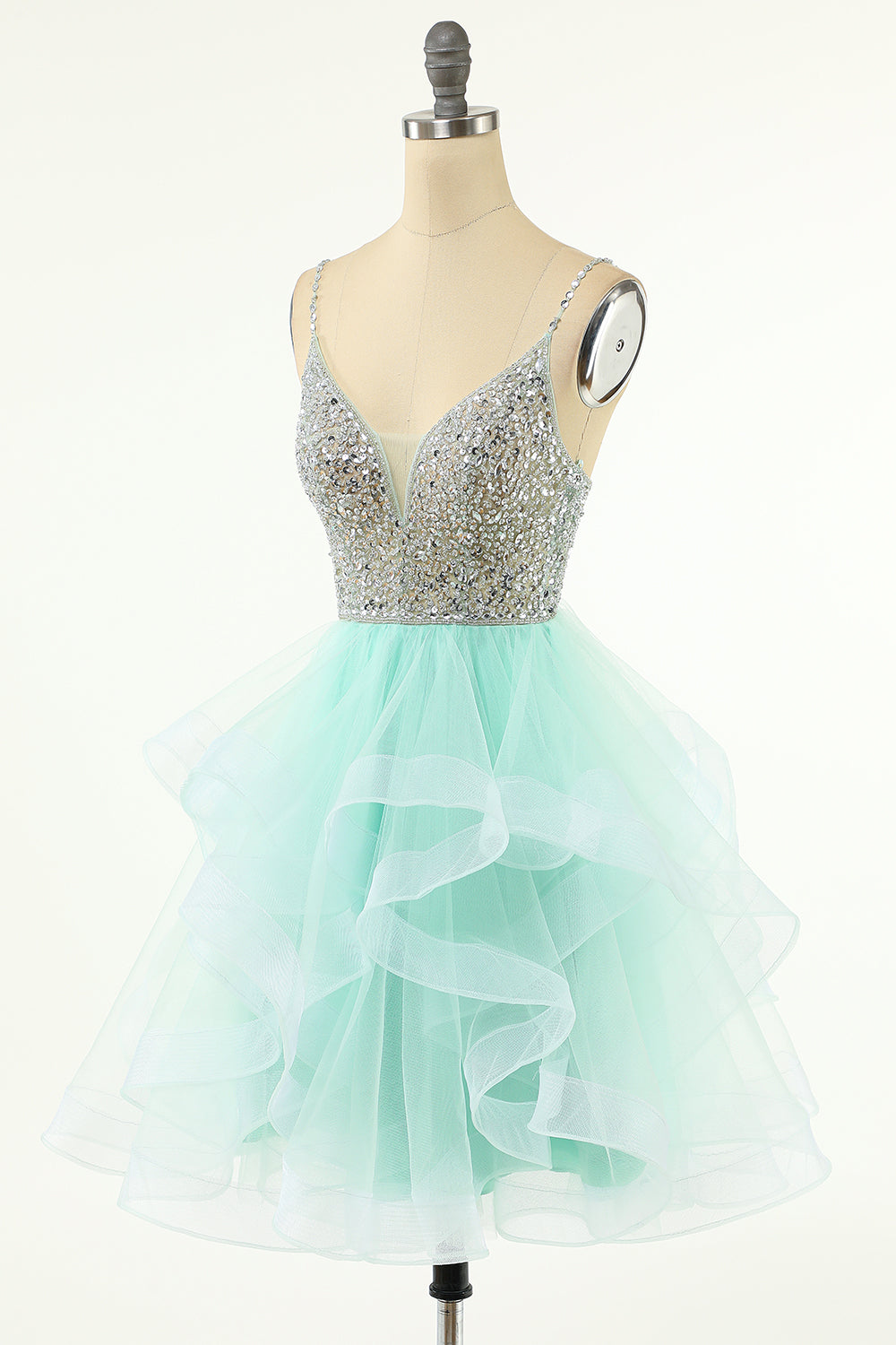 Amelia A-Line V-Neck Tulle Homecoming Dress