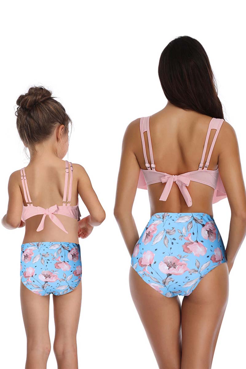 Print Parent-child Two Pieces Swimsuit