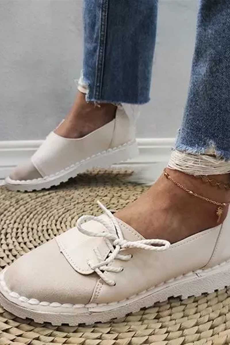 Casual All Season Shoes Vintage Round Toe Flats