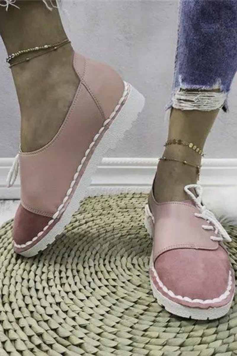 Casual All Season Shoes Vintage Round Toe Flats