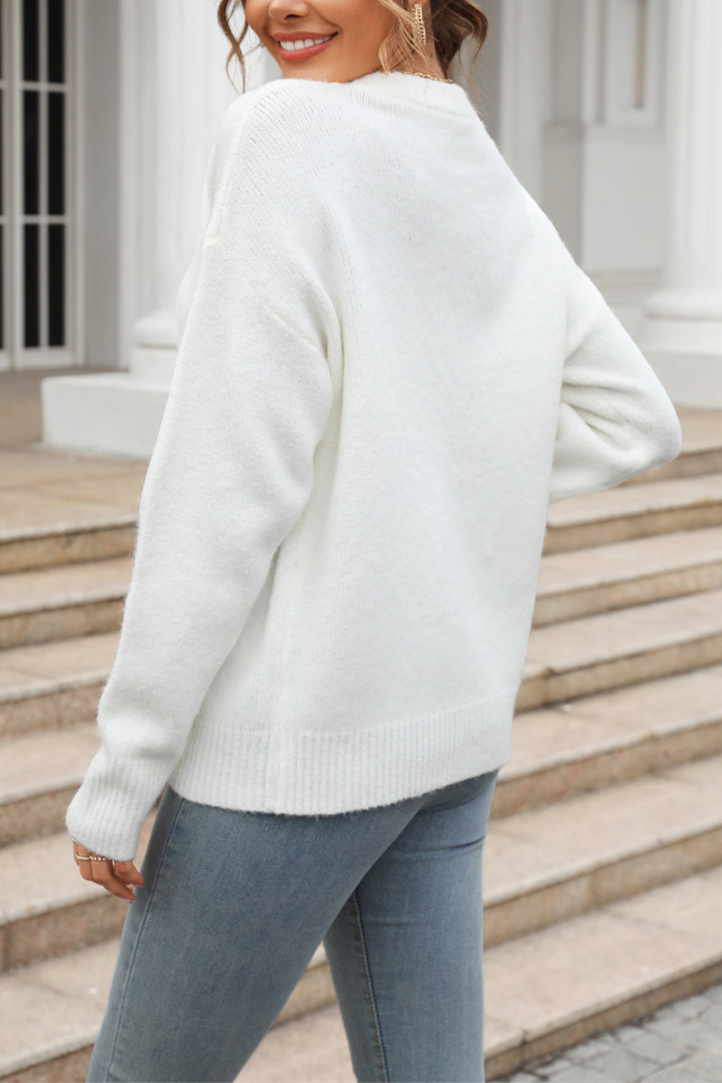 Solid Color Simple All-Match Pullover Sweater