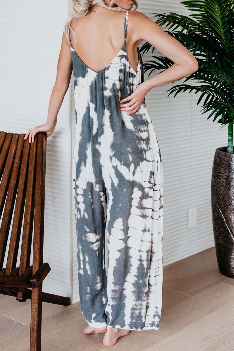 Fashion Sling Tie-dye Jumpsuit