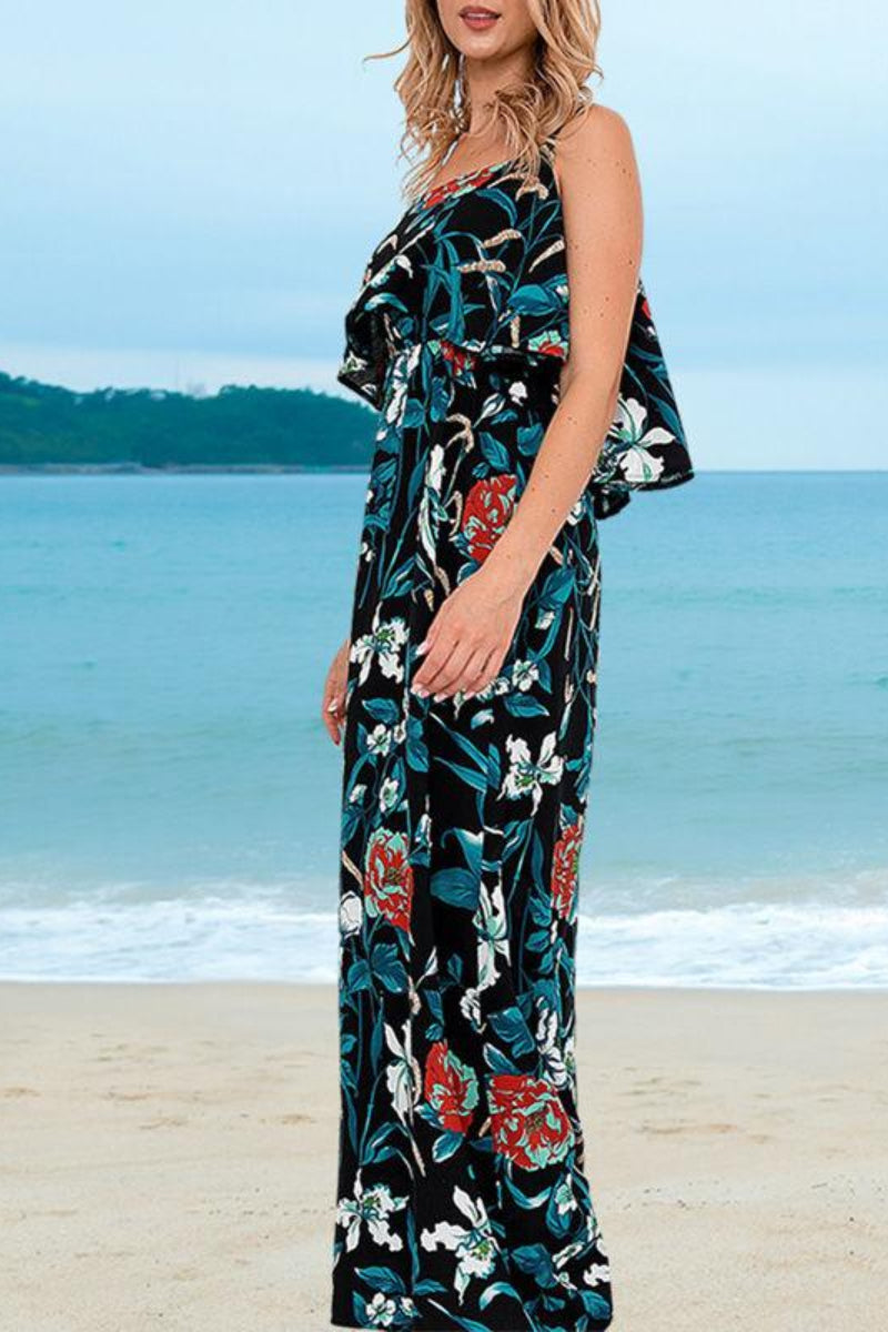 Print Floral Boho Women Fall Beach Dress