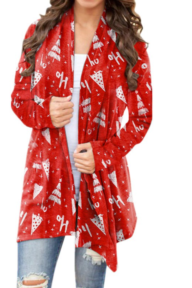 Casual Long-sleeved Christmas Cardigan