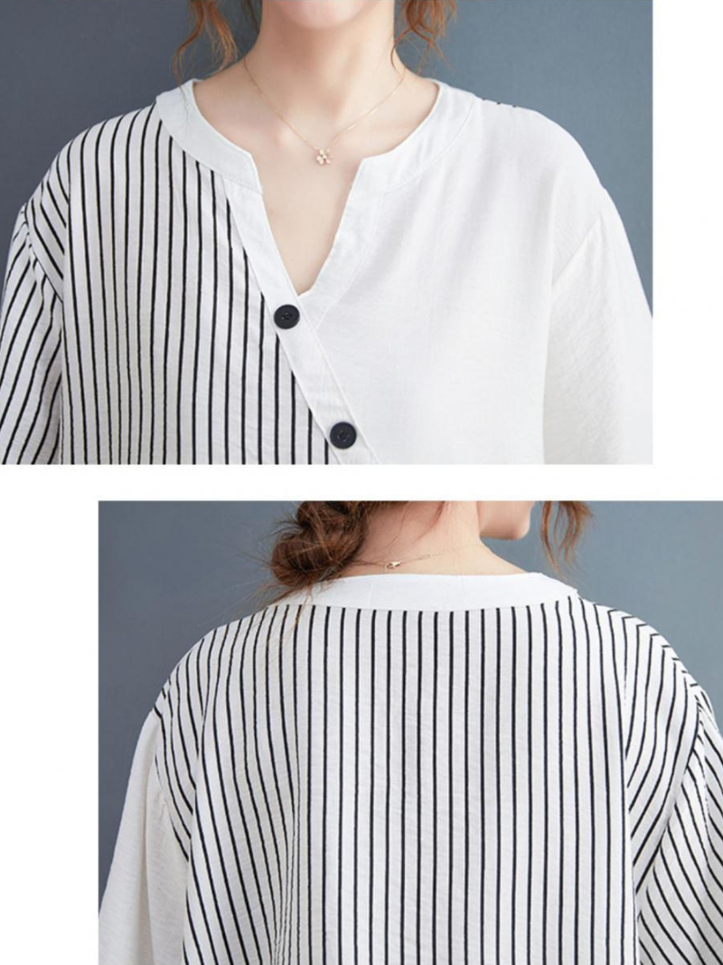 Charming Button-Up Striped Tops