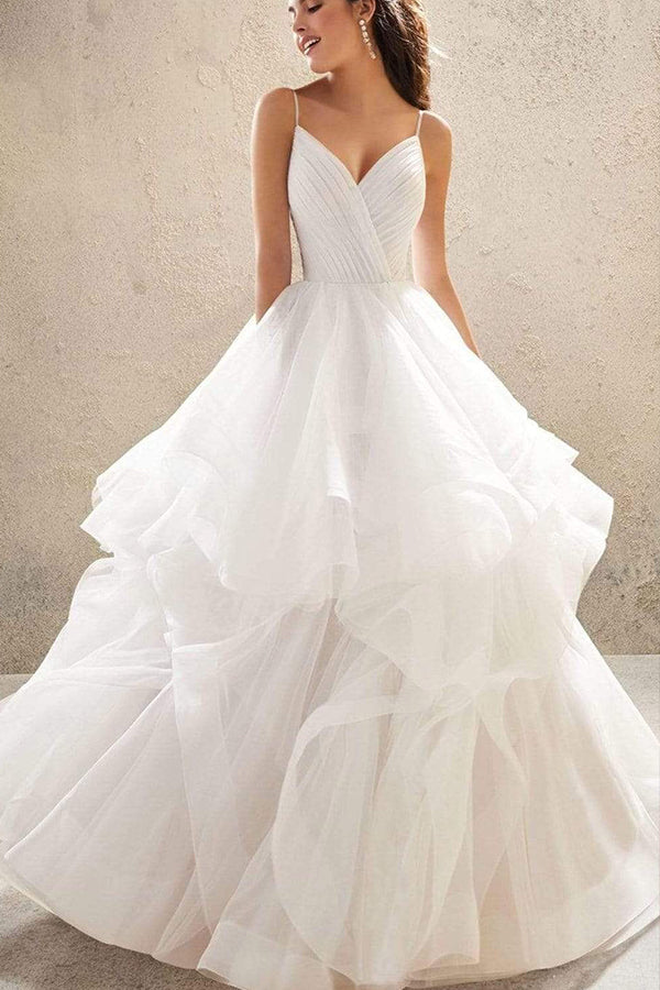 A-line Off-the-shoulder Bridal Gown Tulle Lace Elegant