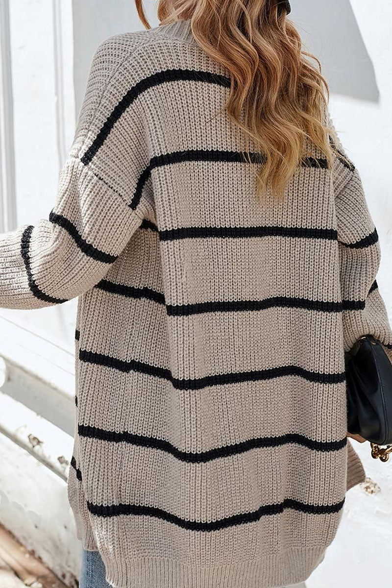 Striped Longline Cardigan