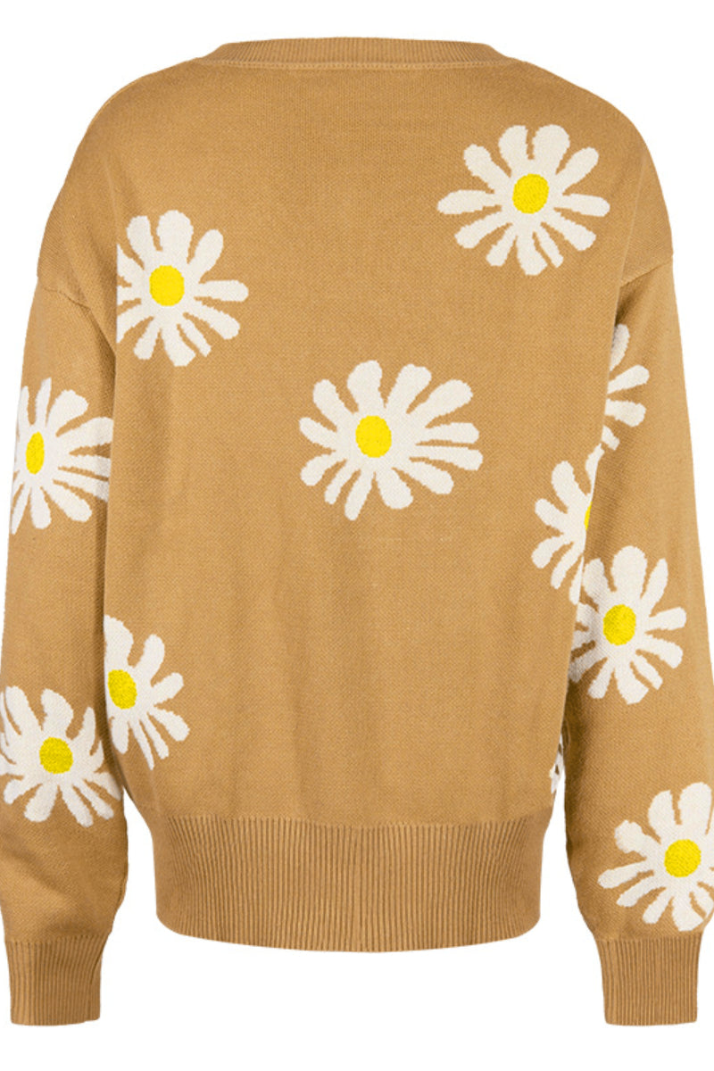 Lovely Daisy Embroidery Cardigan