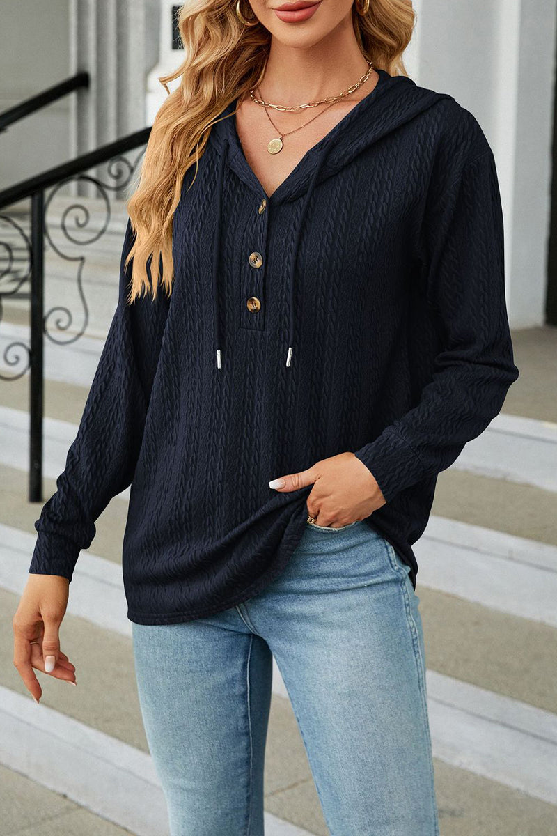 Twist Button Down Hoodie