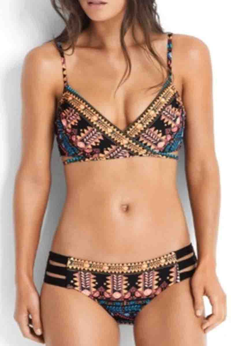 Patchwork Black Two pieces Swimsuit