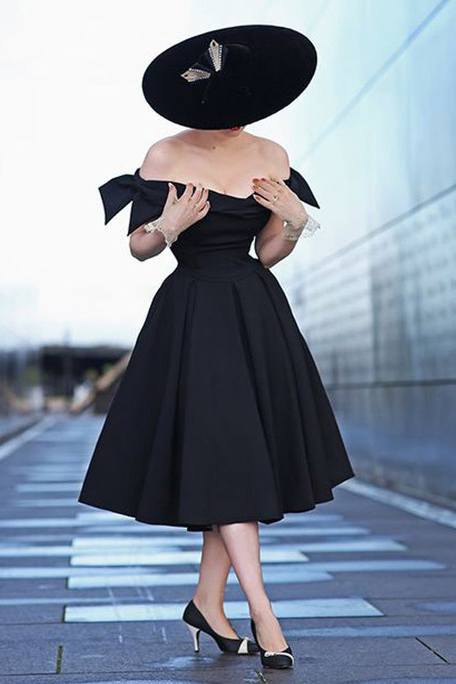 A-line Off-the-shoulder Cocktail Party Dress