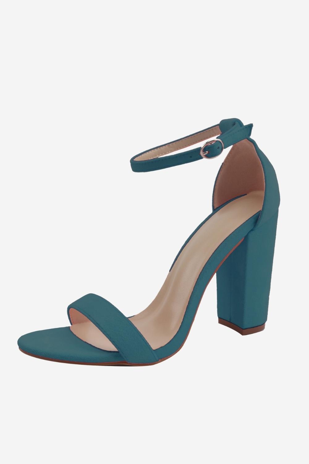 Chunky One Strap High Heel Sandals