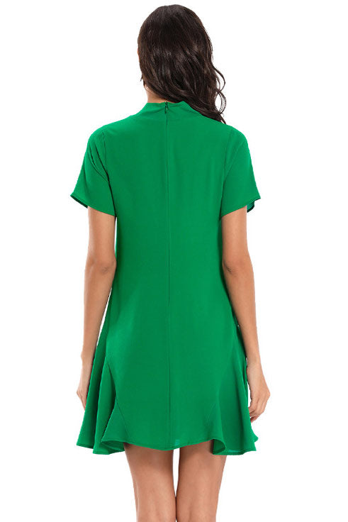 Chic Short Mini Green Dress