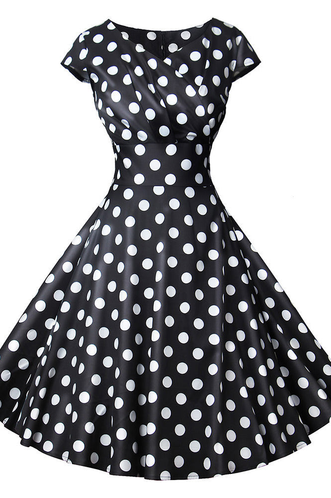 Classic Black and White Polka Dot Dresses 