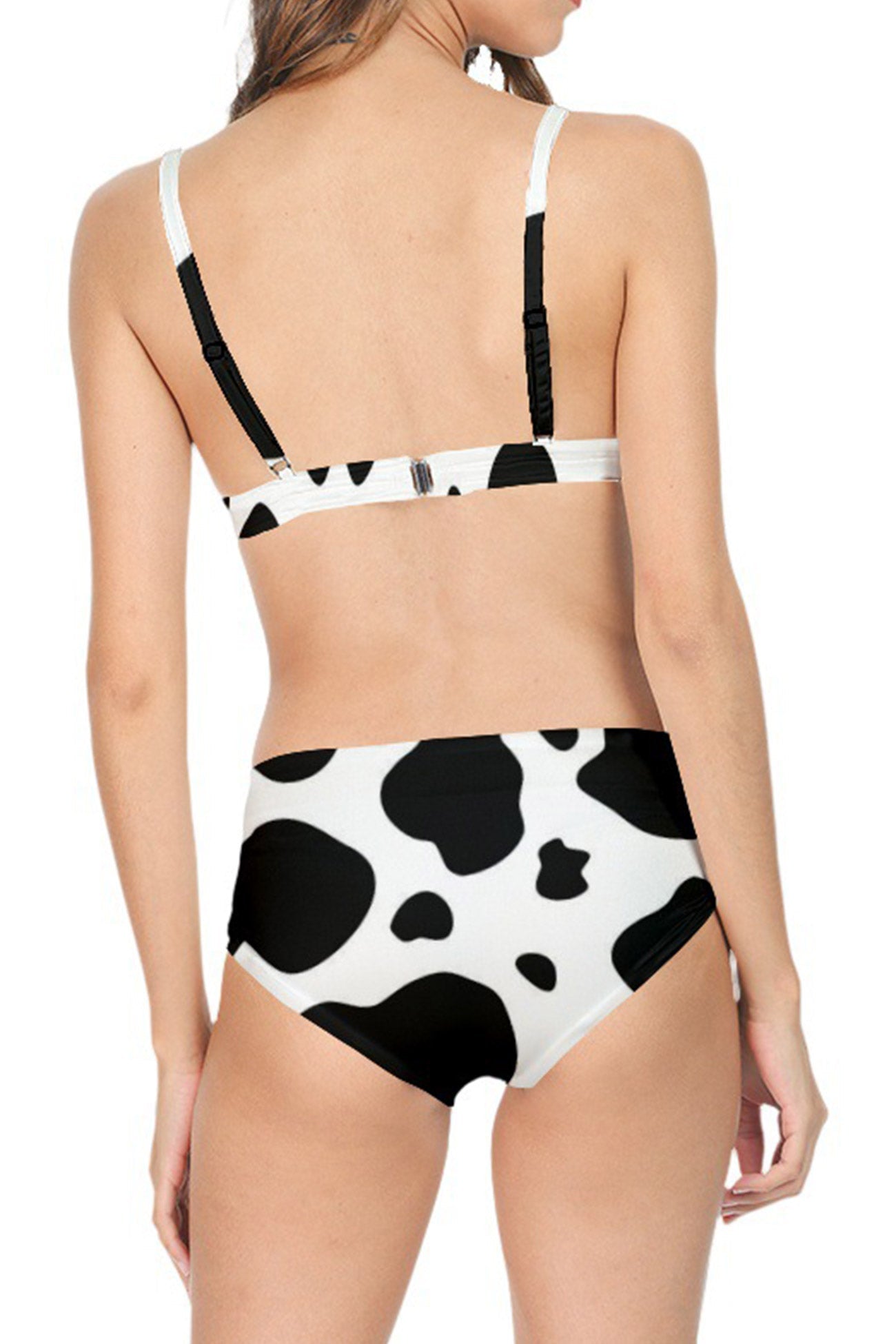 Cow Print Two Piece Bikini Outfits