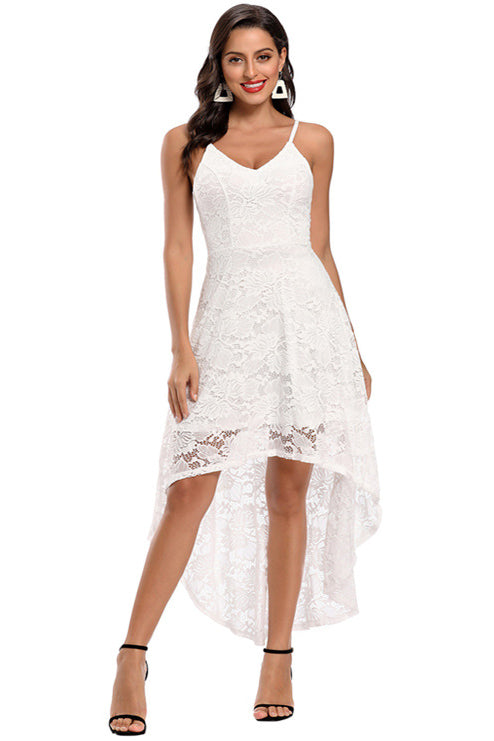 Cute High Low Lace Cocktail Dress