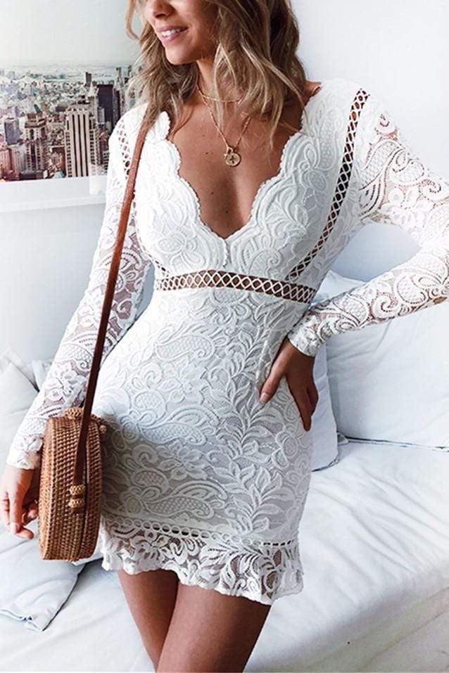 Sexy Lace V-neck Dress