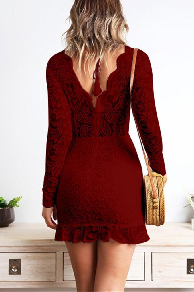 Sexy Lace V-neck Dress