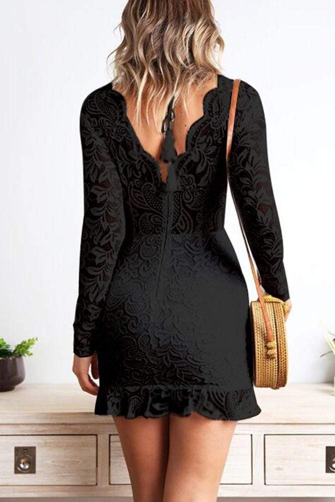 Sexy Lace V-neck Dress