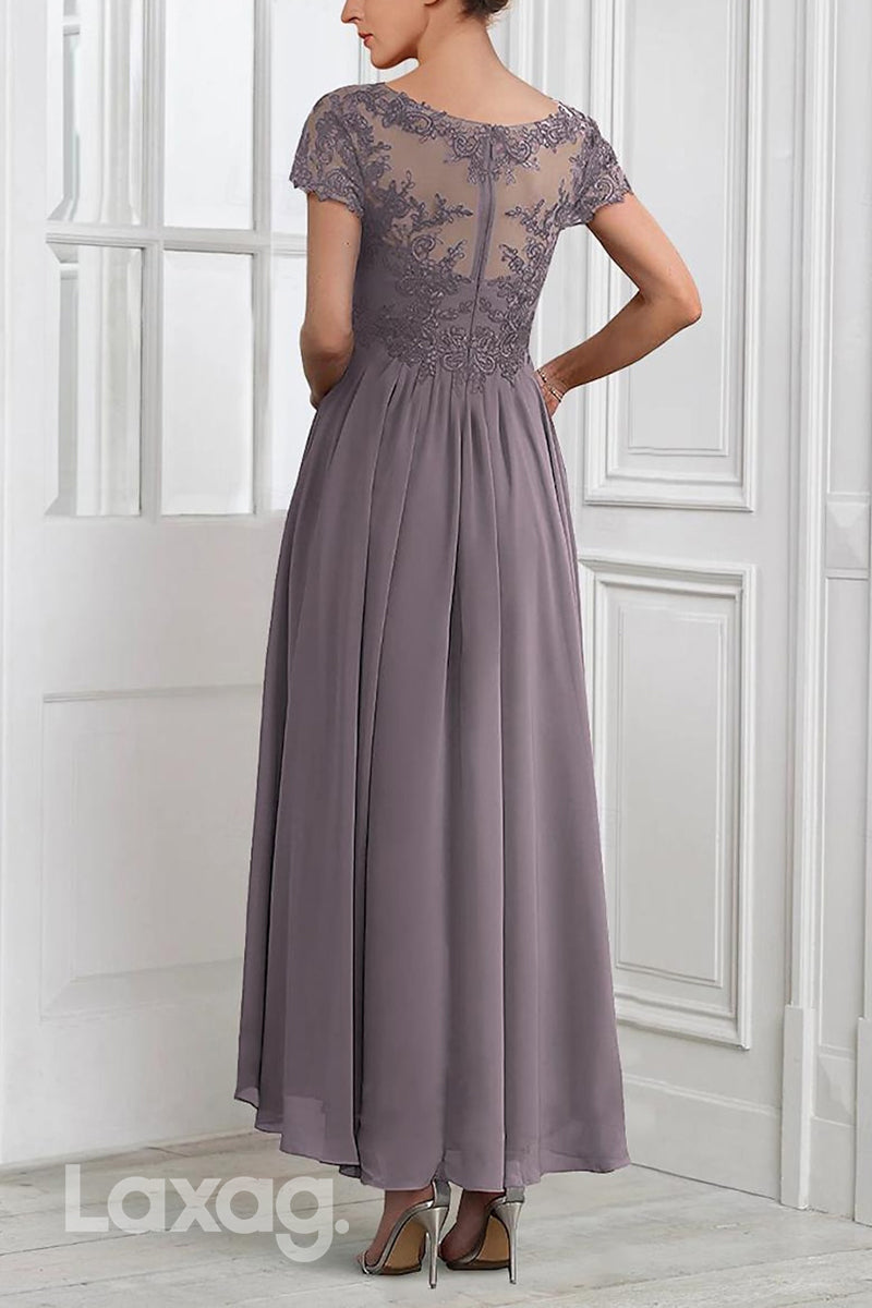 22522 - Elegant Two-Piece Suit Appliques Chiffon Mother Of the Bride Dress - Fashionpara